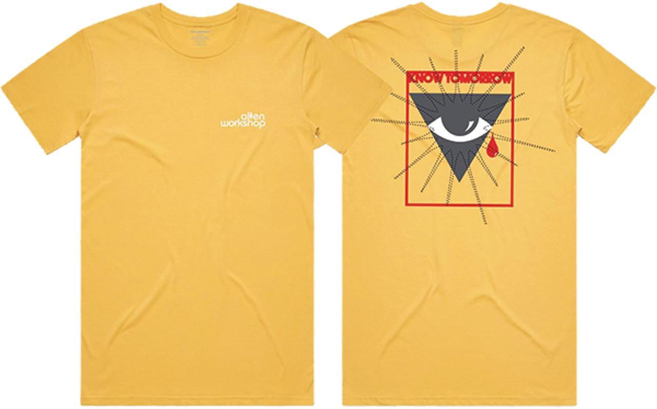 ALIEN WORKSHOP KNOW TOMORROW SS TSHIRT XLARGE YELLOW