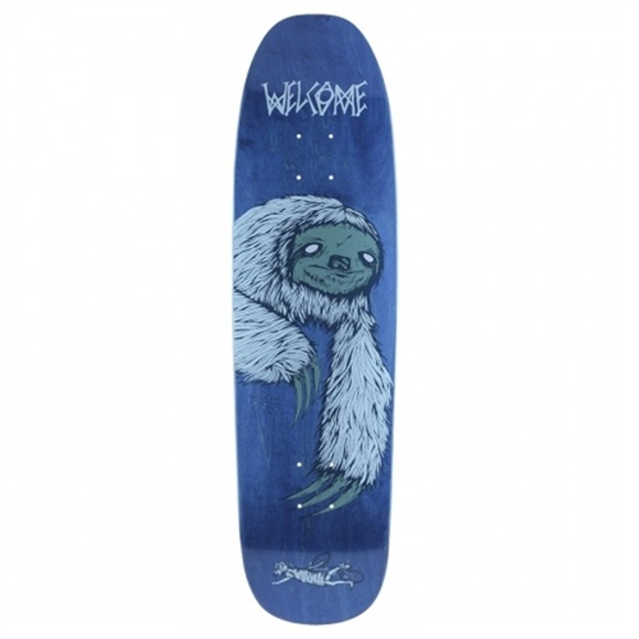 Welcome Skateboards Sloth on Nimbus Deck Blue Stain 8.5"