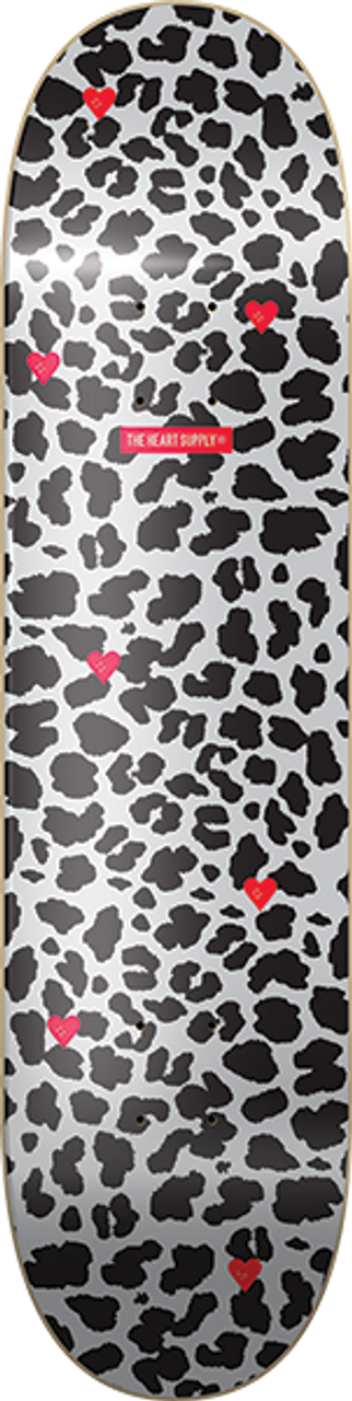 HEART SUPPLY CHEETAH SKATEBOARD DECK-8.0 BLK/WHT