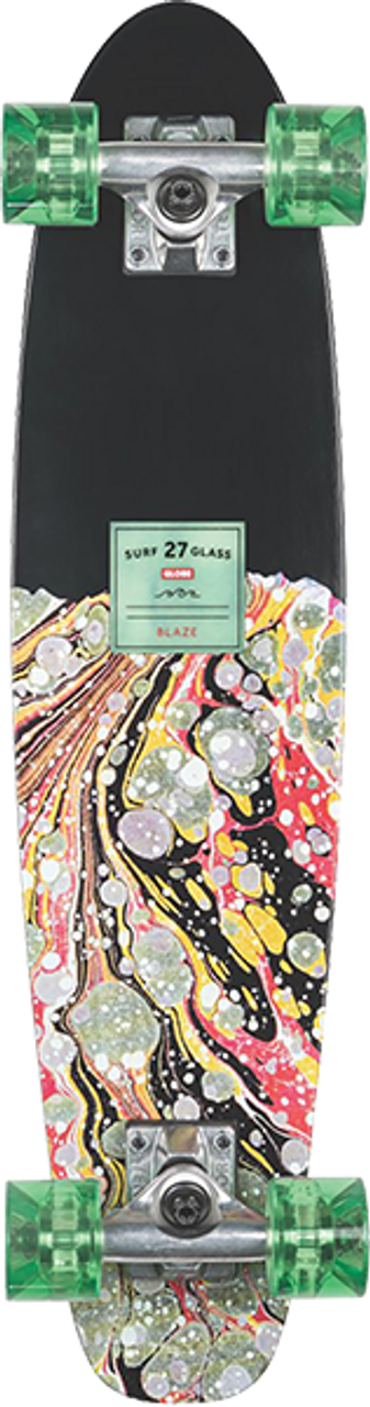 GLOBE SURF GLASS 27 SKATEBOARD COMPLETE 6.5x27 BLAZE