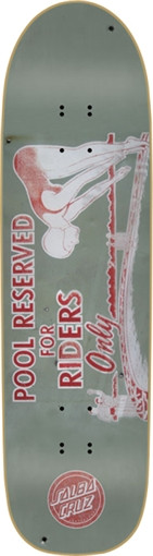 SANTA CRUZ SALBA RIDERS ONLY SKATEBOARD DECK-8.9x32.4