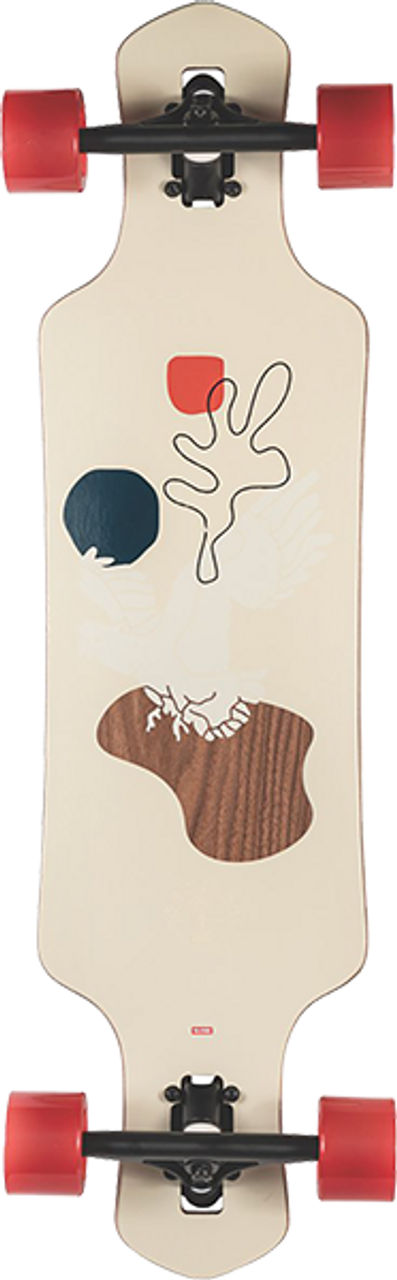 GLOBE GEMINON 35 SKATEBOARD COMPLETE 9x35 WALNUT/COCKATOO