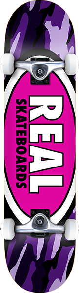 REAL OVAL CAMO SKATEBOARD COMPLETE-8.0