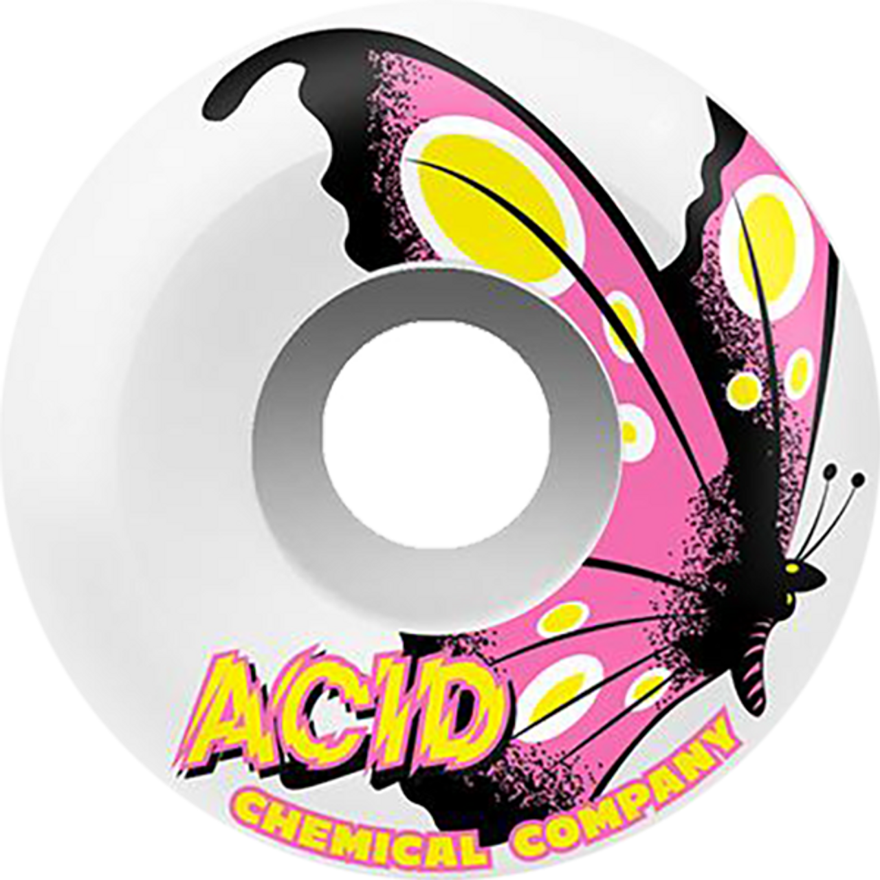 ACID TYPE A SIDECUT BUTTERFLY 52mm 99a WHITE WHEELS SET