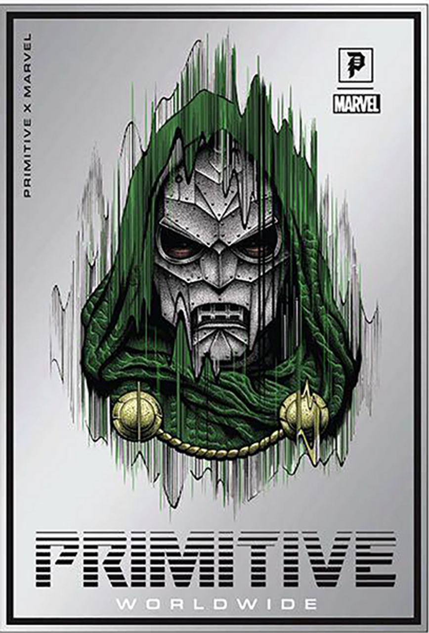 PRIMITIVE DOCTOR DOOM FOIL HOLOGRAM STICKER (2 pack)