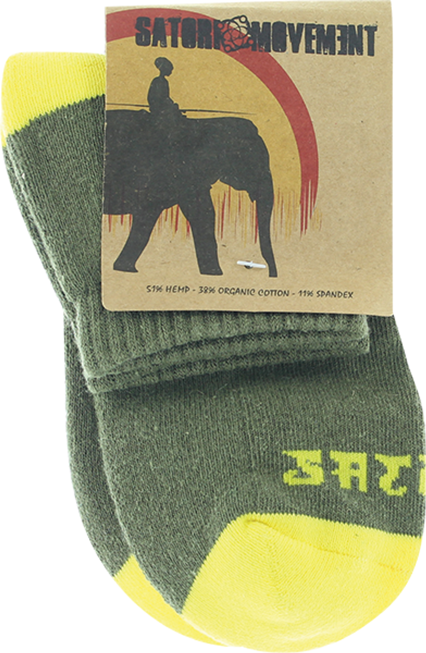 SATORI WARRIOR ANKLE SOCK LG-OLIVE