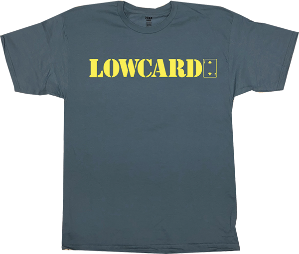 LOWCARD STANDARD SS TSHIRT SMALL SLATE BLUE/YEL