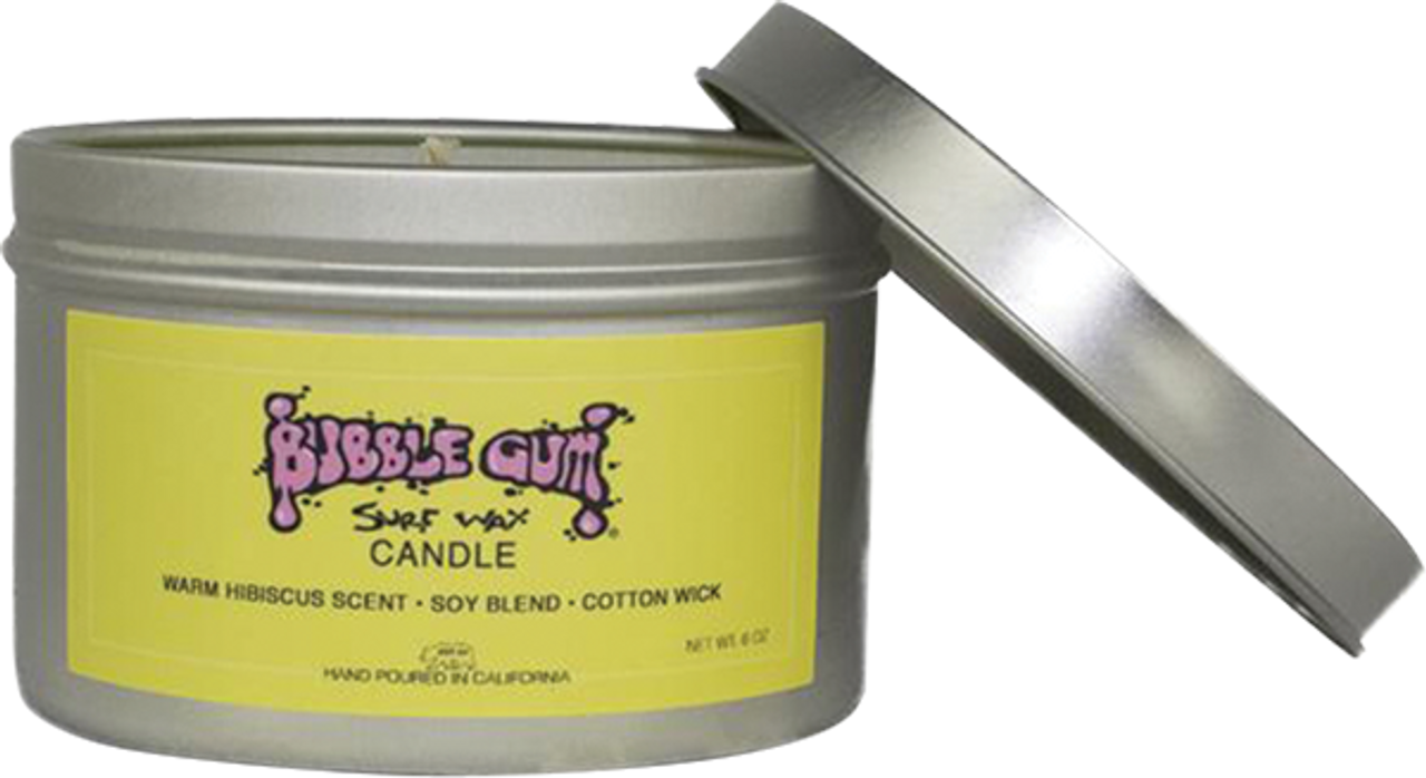 BUBBLE GUM 6oz TIN CANDLE WARM HIBISCUS GUAVA