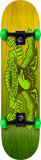 Anti Hero Eagle Fade Sm Skateboard Complete-7.5 Grn/Yel/Lime