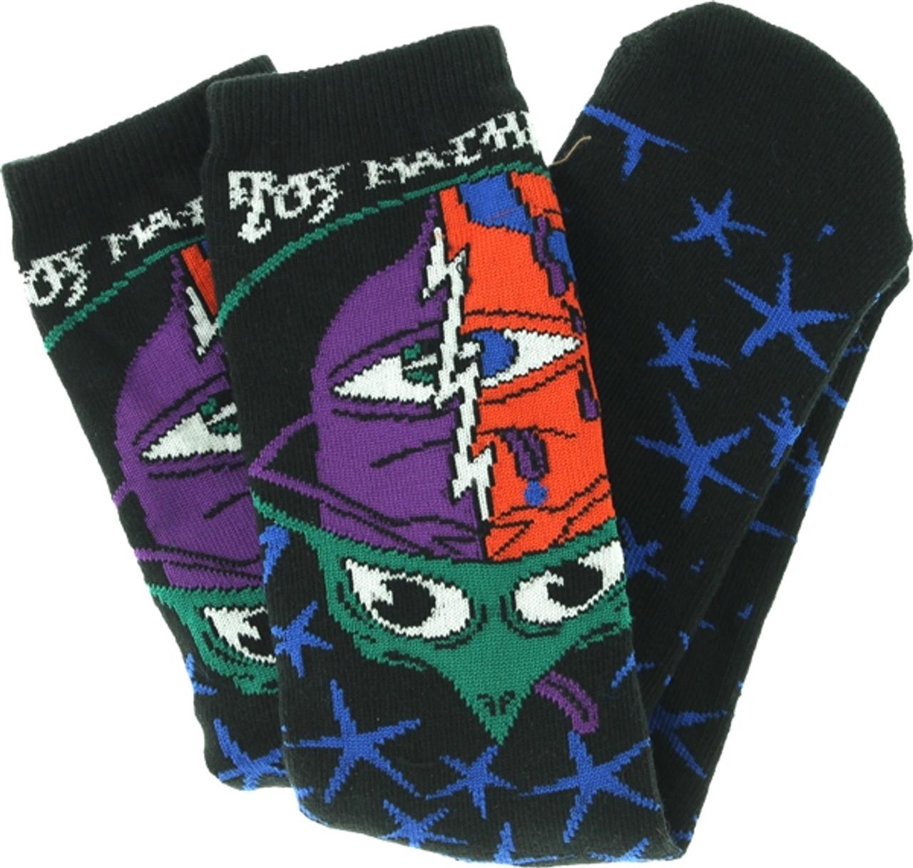 TOY MACHINE TURTLE HEAD CREW SOCKS BLACK 1 pair