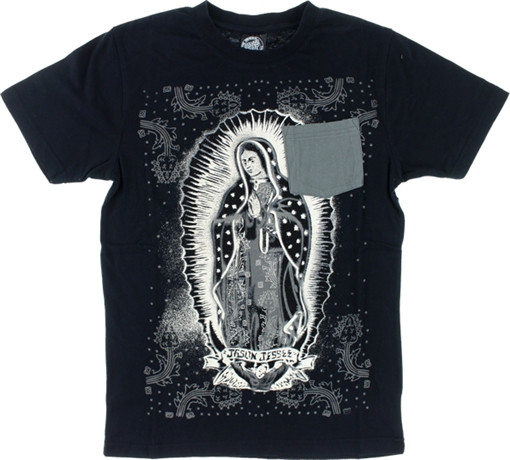 Santa Cruz Pocket Guadalupe Ss Tshirt Small Black | Boardparadise.com