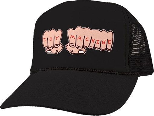 TOY MACHINE FISTS MESH HAT ADJ BLK/BLK