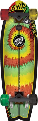 SANTA CRUZ LAND SHARK RASTA TIE DYE COMPLETE-8.8x 27.7