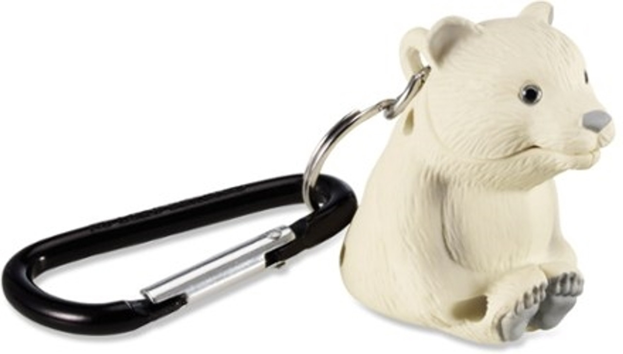 Sun Wildlight Polar Bear Keychain White Black