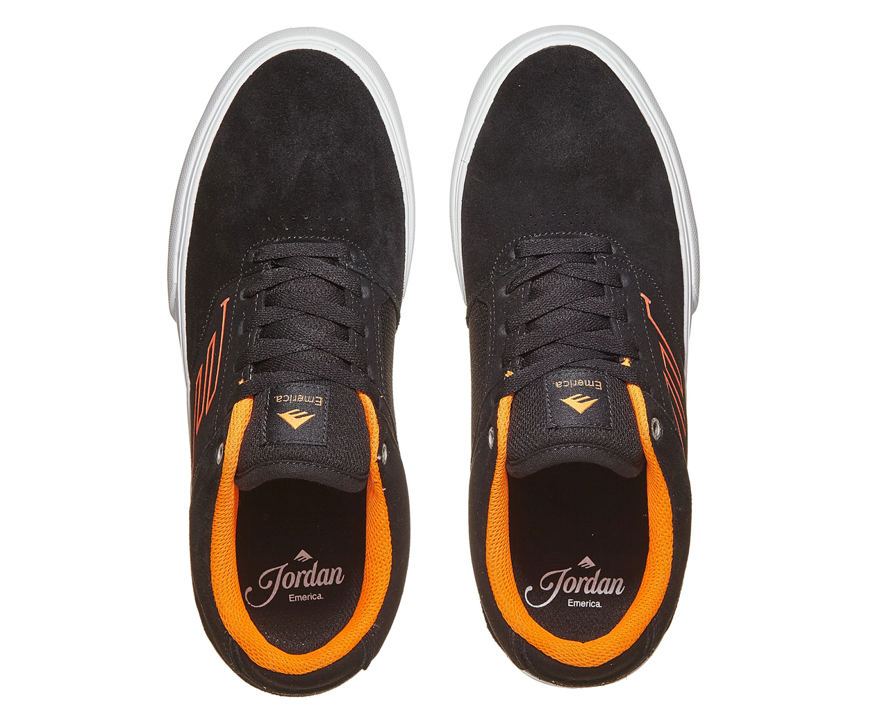 Emerica The Low Vulc Shoes Black White Orange