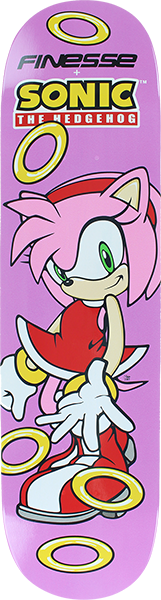 FINESSE SEGA SONIC AMY HEDGEHOG SKATEBOARD DECK-8.0