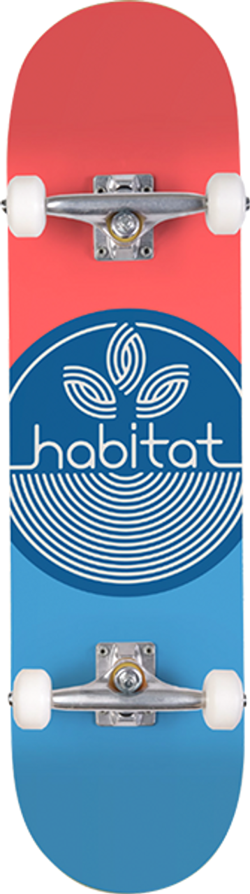 HABITAT LEAF DOT SKATEBOARD COMPLETE-7.75 BLUE