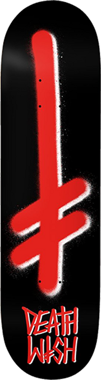 DEATHWISH GANG LOGO SKATE DECK-8.6 BLK/RED