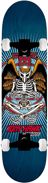 BIRDHOUSE HAWK BIRDMAN SKATEBOARD COMPLETE 8.0 BLUE