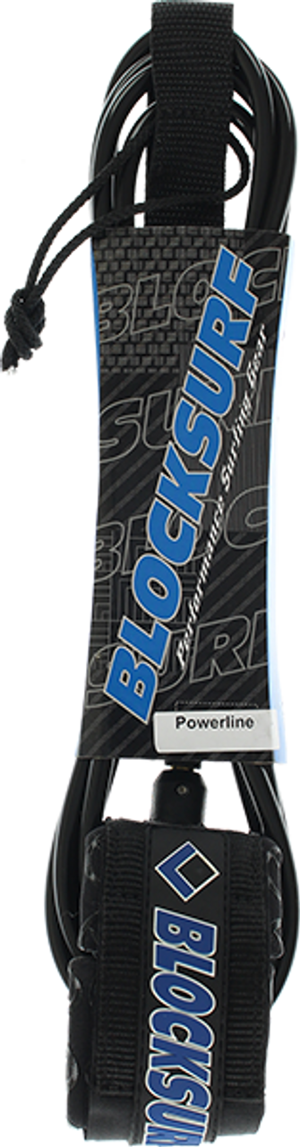 BLOCK SURF POWERLINE LEASH 6' SOLID BLACK