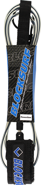 BLOCK SURF POWERLINE LEASH 7' CLEAR BLACK
