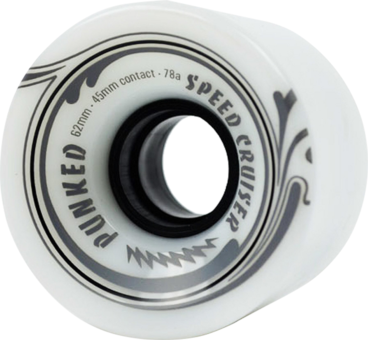 PUNKED SPEED CRUISER 62mm 78a SOLID WHITE WHEELS SET