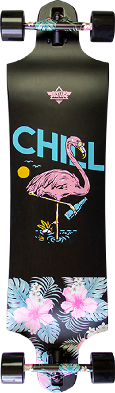 DUSTERS CHILL LB SKATEBOARD COMPLETE-38" BLACK