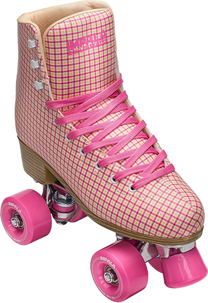 IMPALA SIDEWALK SKATES PINK/TARTAN-SIZE 9