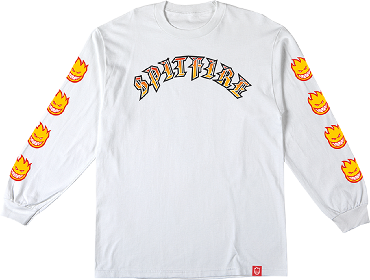 SPITFIRE OLD E BIGHEAD FILL SLEEVE LS SMALL WHT