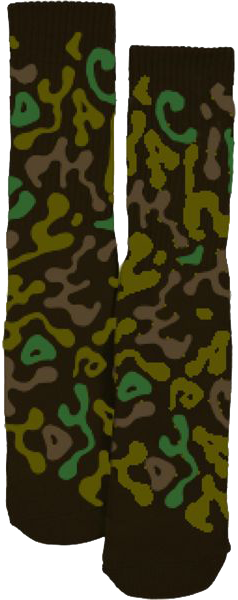 TOY MACHINE CAMO CREW SOCKS BLACK 1pr