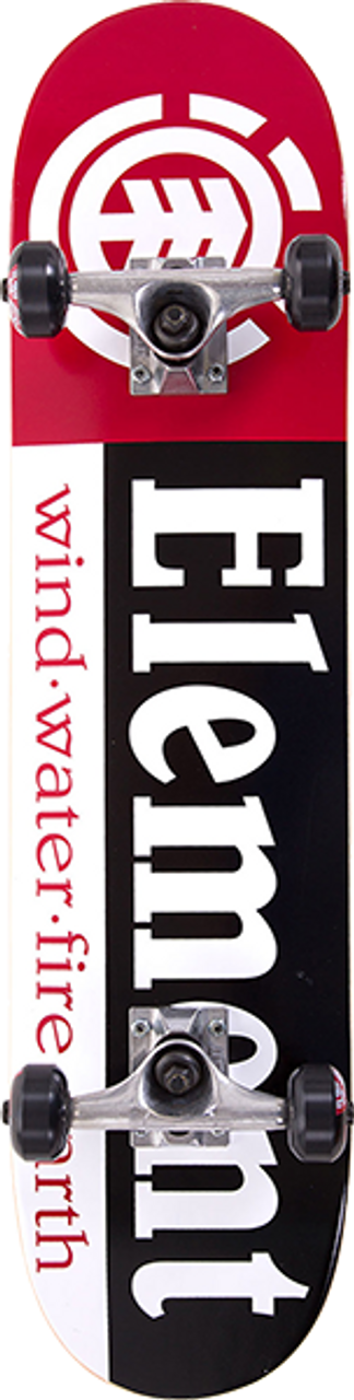 ELEMENT SECTION SKATEBOARD COMPLETE 7.37 BLK/WHT/RED