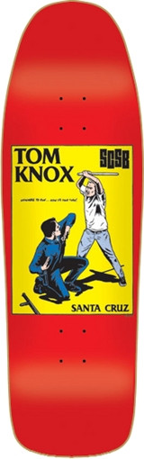Santa Cruz Knox Cop Beater Skateboard Deck -9.75X32 Red Reissue