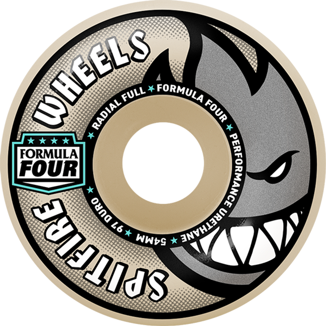 SPITFIRE F4 97a RADIAL FULL 54mm NATURAL WHEELS SET