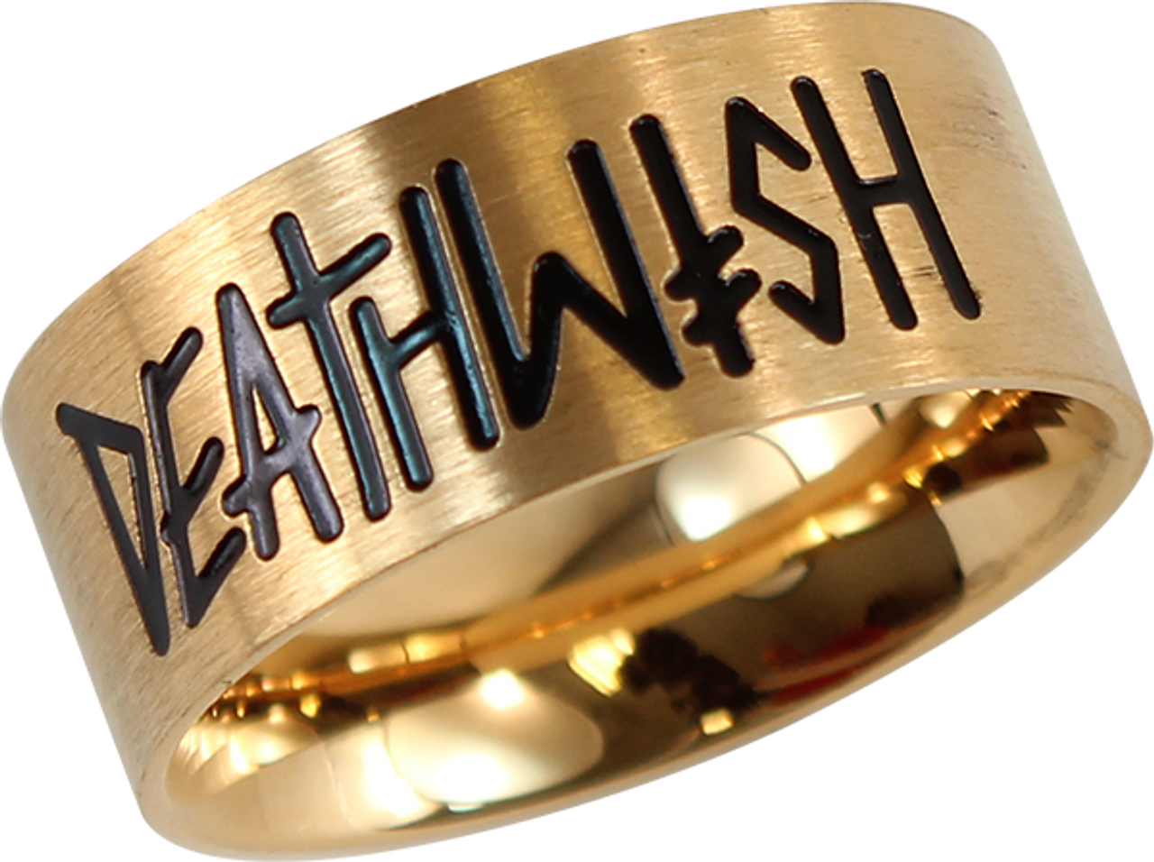 DEATHWISH DEATHSPRAY LOGO RING M-GOLD