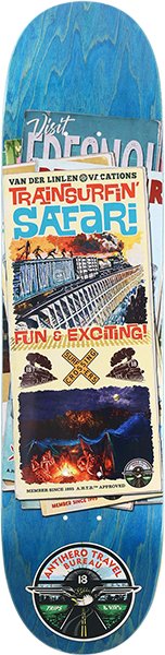 ANTI HERO VAN DER LINDEN TRAVEL BUREAU SKATEBOARD DECK 8.06