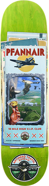 ANTI HERO PFANNER TRAVEL BUREAU SKATEBOARD DECK 8.25
