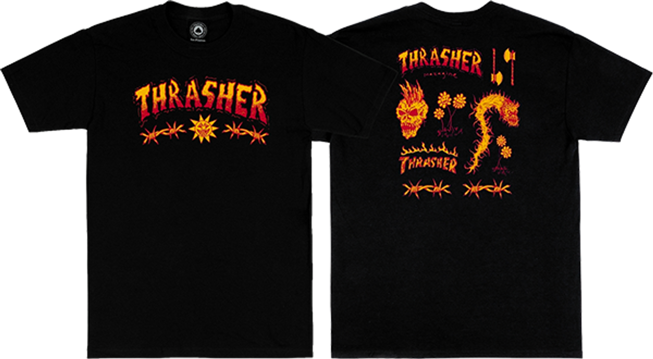 THRASHER SKETCH SS TSHIRT SMALL BLACK