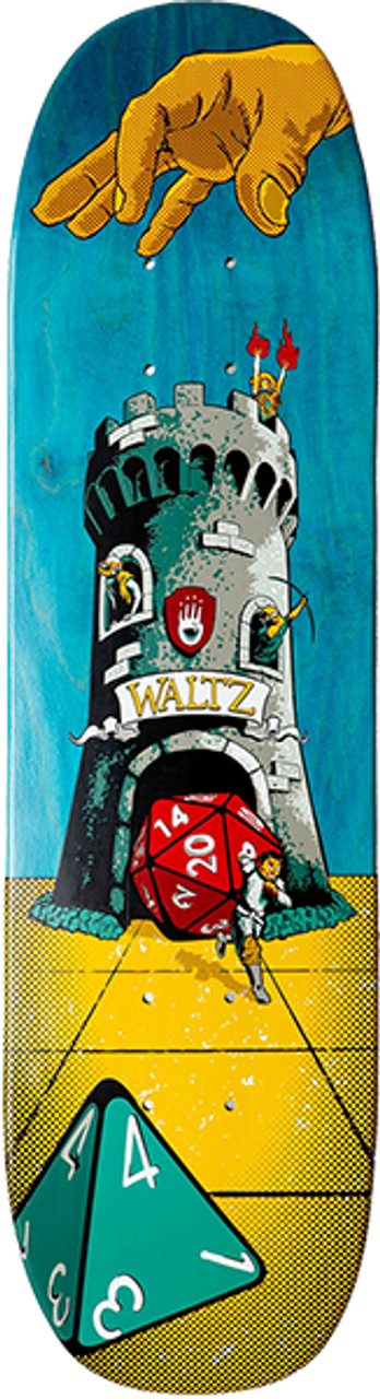 WALTZ TOWER FREESTYLE SKATEBOARD DECK-7.4X28.075 BLUE STAIN