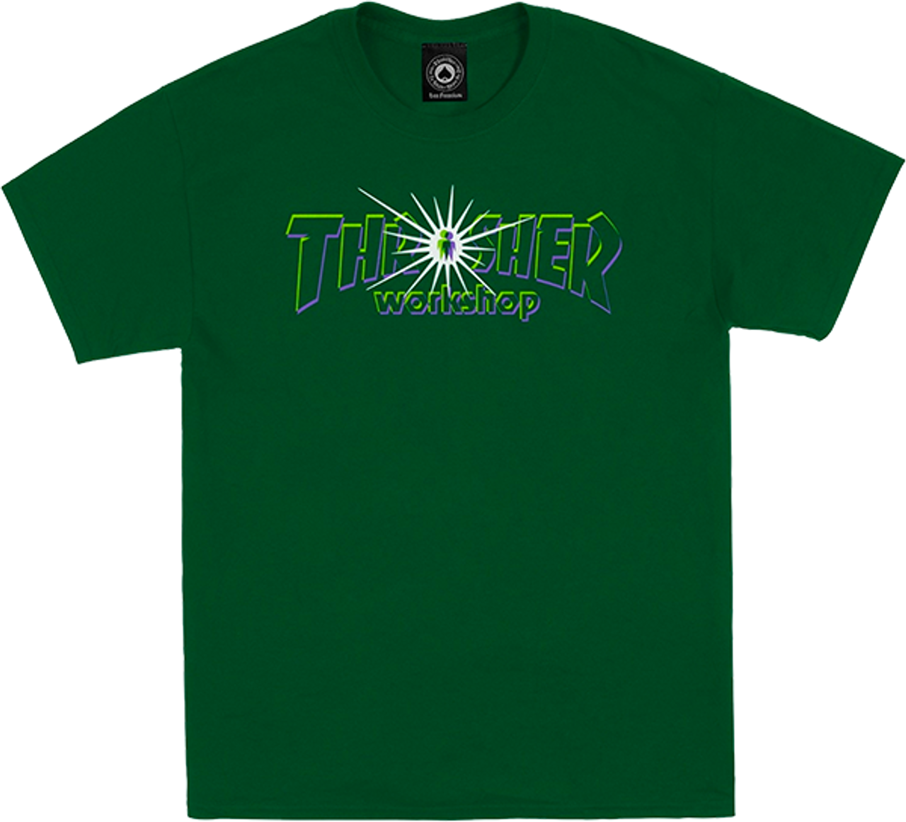 THRASHER X AWS NOVA SS TSHIRT LARGE  FOREST GREEN