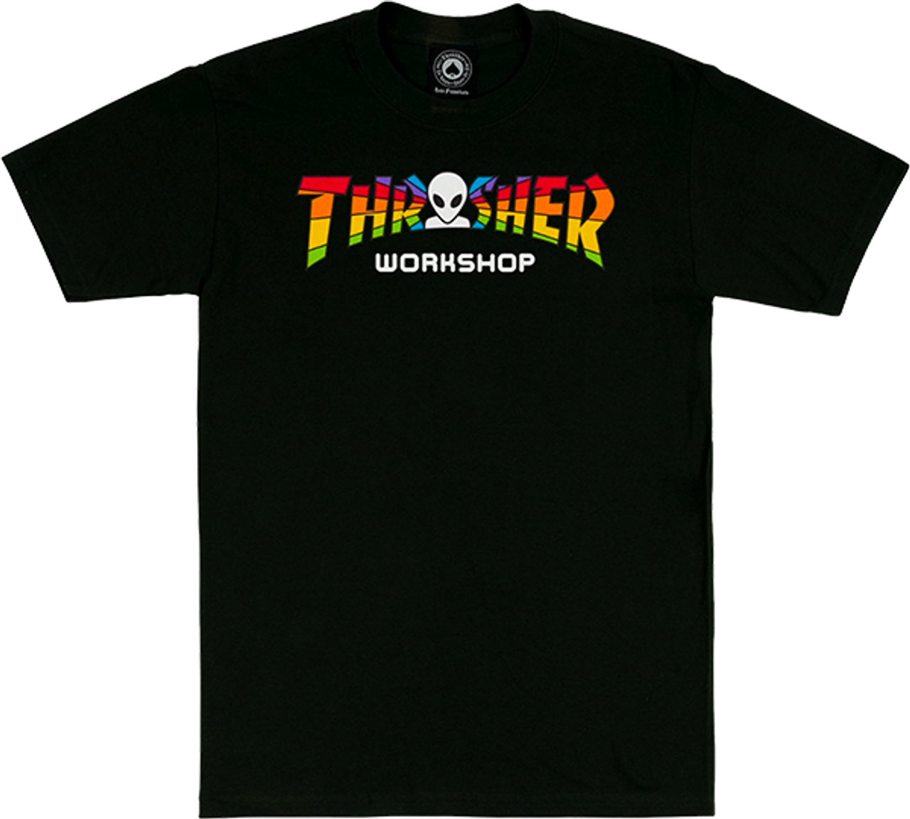 THRASHER X AWS SPECTRUM SS TSHIRT MEDIUM BLACK