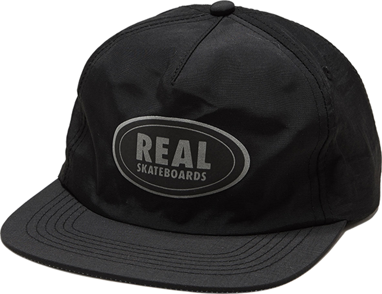 REAL OVAL HAT ADJ-BLK/REFLECT