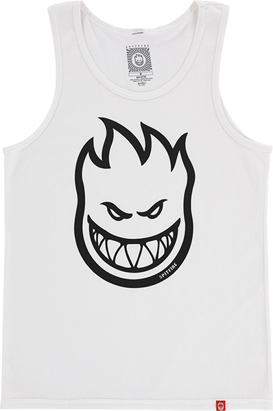SPITFIRE BIGHEAD TANK TOP MEDIUM WHT/BLK