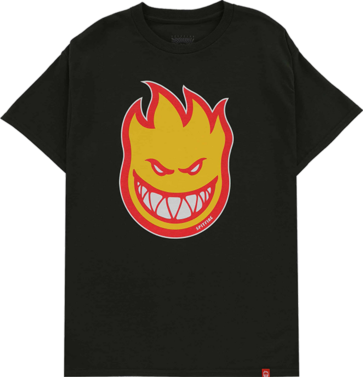 SPITFIRE BIGHEAD FILL SS TSHIRT SMALL FOREST/GOLD/RED