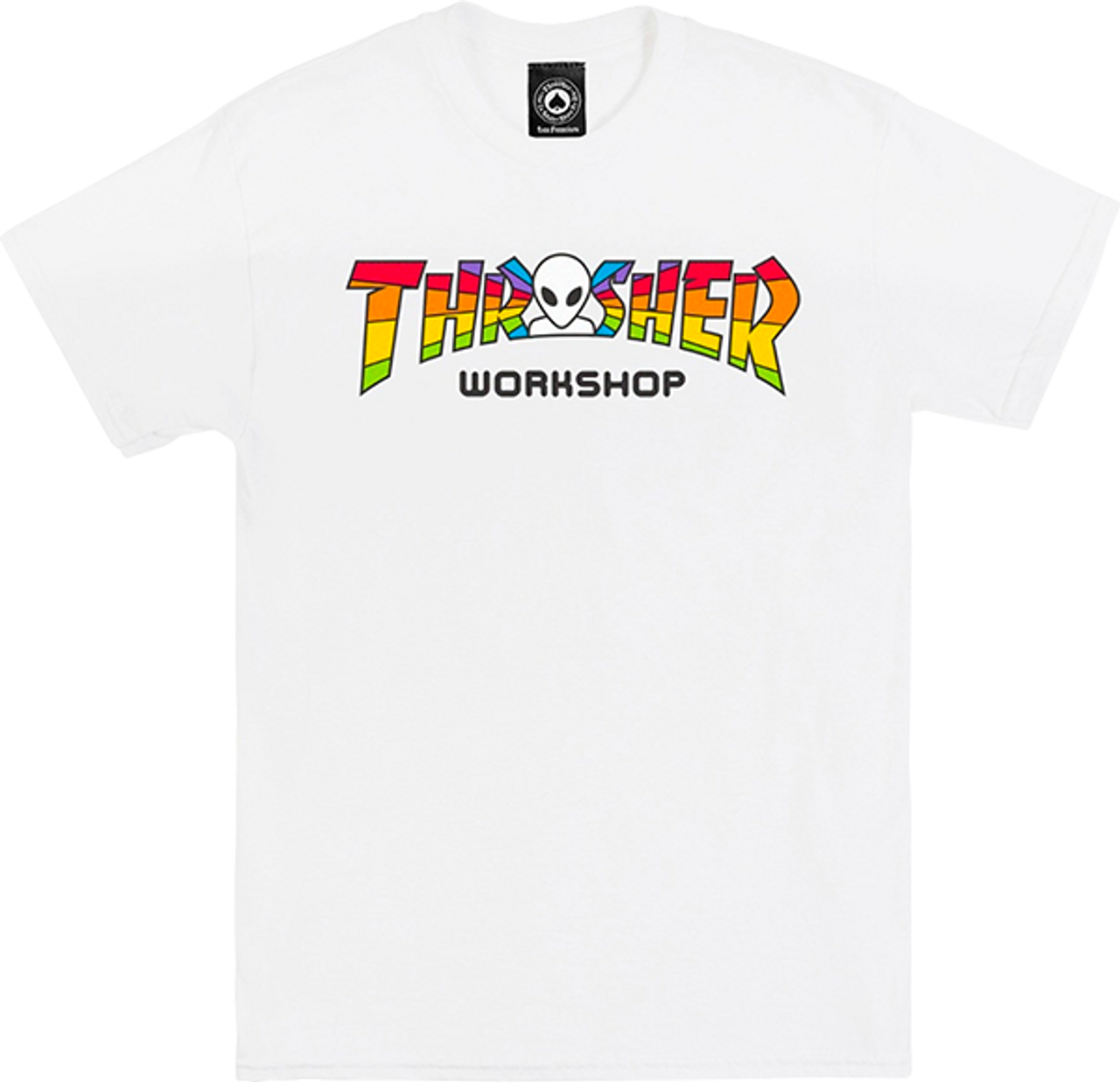 THRASHER X AWS SPECTRUM SS TSHIRT MEDIUM WHITE