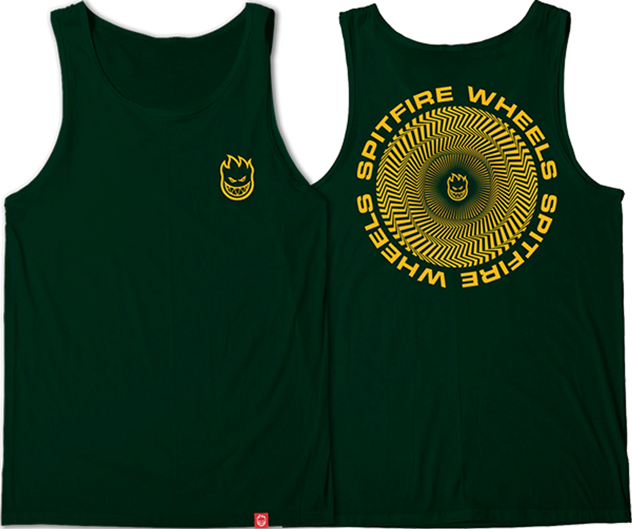 SPITFIRE CLASS TSHIRTIC VORTEX TANK TOP LARGE  FOREST/GOLD