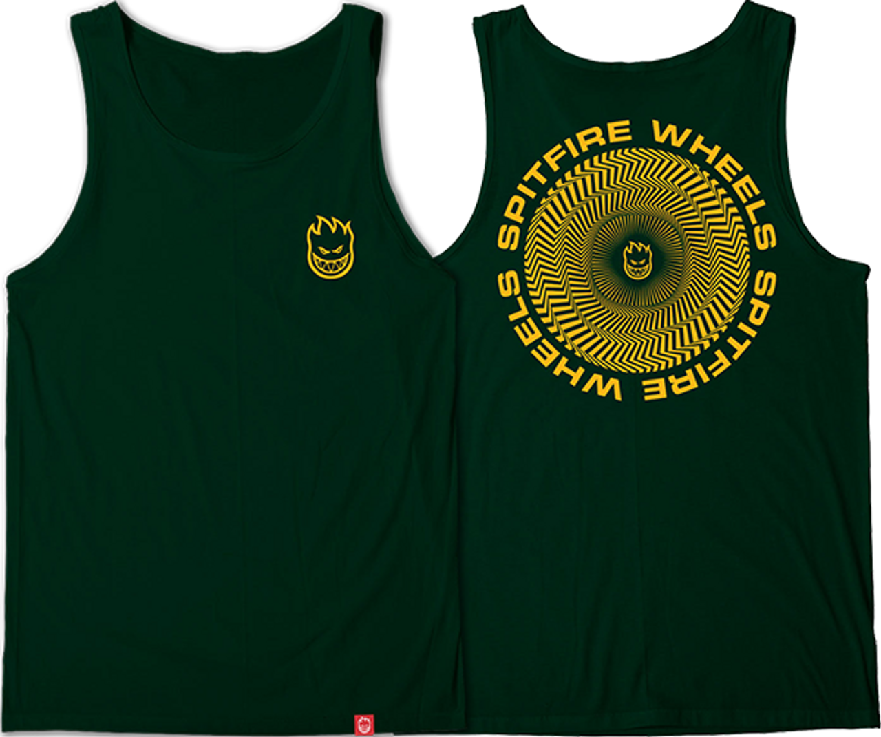 SPITFIRE CLASS TSHIRTIC VORTEX TANK TOP MEDIUM FOREST/GOLD