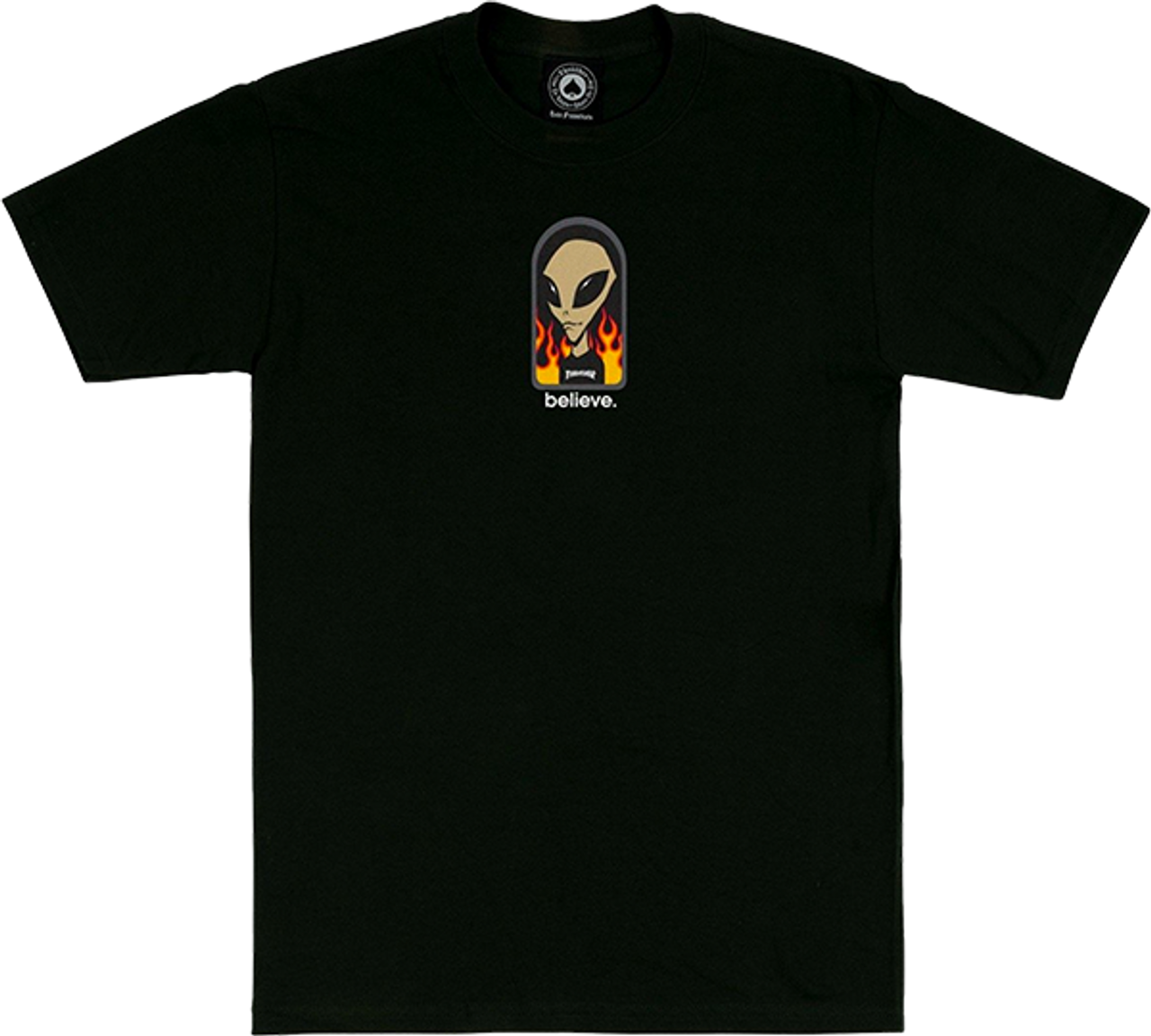 THRASHER X AWS BELIEVE SS TSHIRT SMALL BLACK