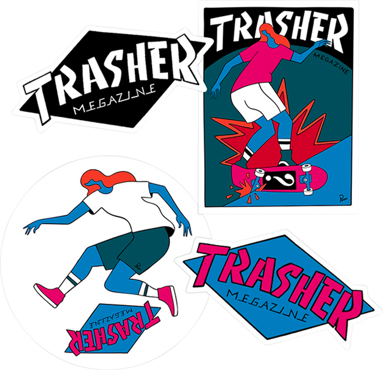 THRASHER BY PARRA 4/PK ASST. STICKERS