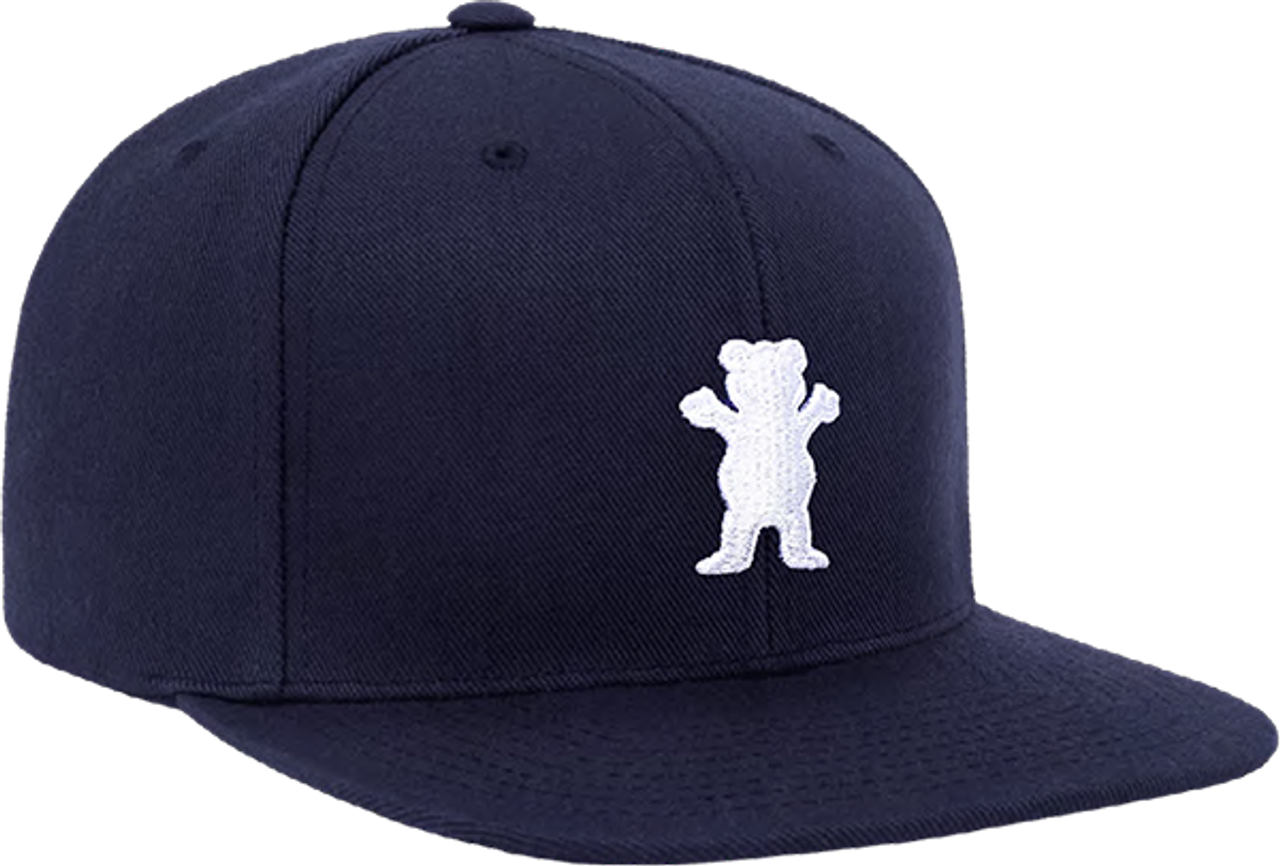 GRIZZLY OG BEAR HAT ADJ-NAVY/WHT