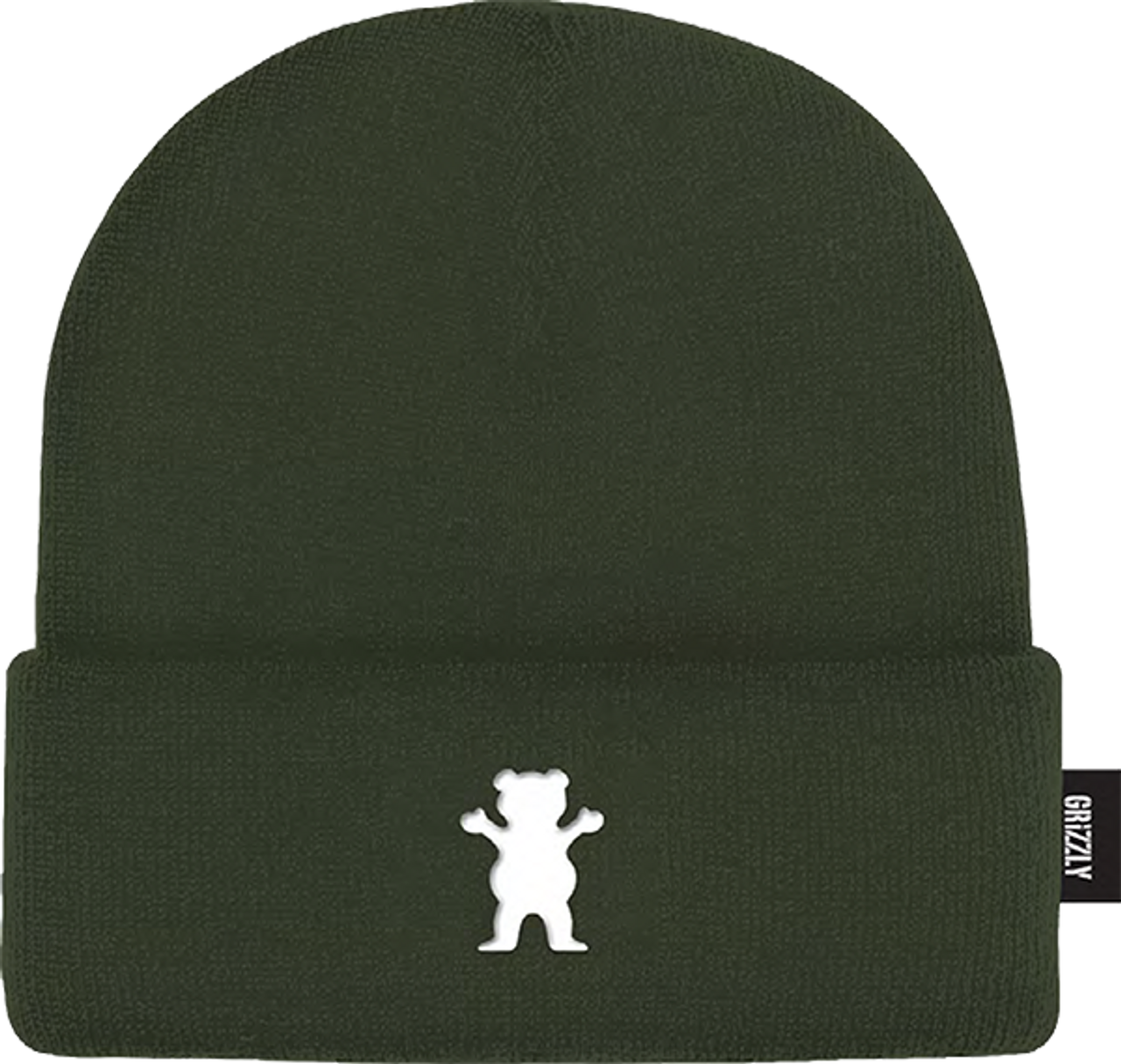 GRIZZLY OG BEAR EMBROIDERED BEANIE OLIVE GRN